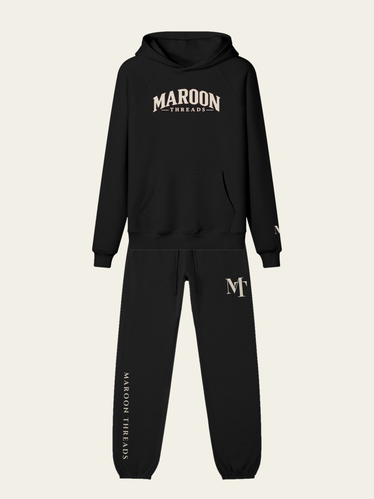 Matching Black Signature Hoodie and Signature Sweatpants